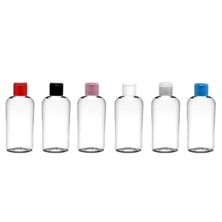 10 Frascos Plástico Pet 60 Ml Oval Flip Top para álcool gel, shampoo, sabonete líquido e cremes