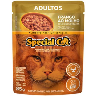 Ração Úmida Special Cat Sachê Frango para Gatos Adultos 85g unidade