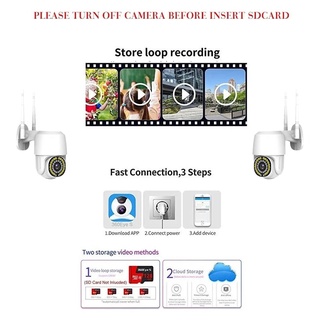 Câmeras Externa Ip Rotativa Wifi Auto Tracking Audio Câmera de segurança Wi-Fi exterior com alarme 1080p 38led (4)