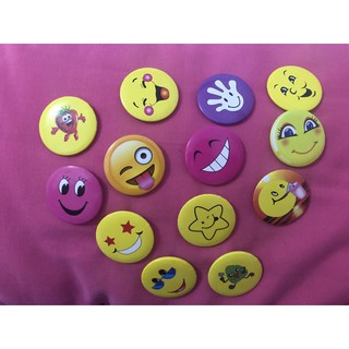 Broche/bottin Smile emoticons 10 unidades