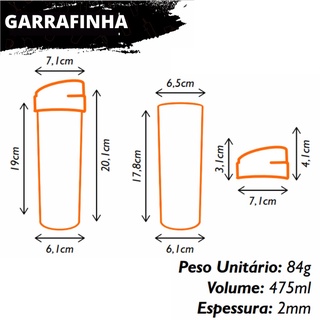 Kit 4 Garrafinhas DegradêsPersonalizada de Acrílico 475ml squeeze - Várias cores (2)