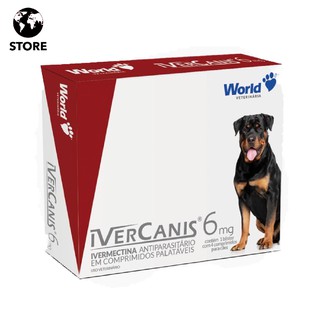 IVERCANIS 6mg - Ivermectina com 4 comprimidos para cachorro até 30kg