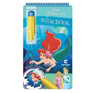 Livro Aqua Book Princesas - pintar com água diversão garantida Culturama Infantil educativo colorir
