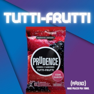 Camisinha Preservativo Prudence Tutti Frutti Com 3 Unidades (1)