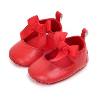 Kids Girls Pu Leather Prewalker Shoes 0-12M Newborn Baby Princess Shoe Butterfly Boys Rubber Shoes (6)