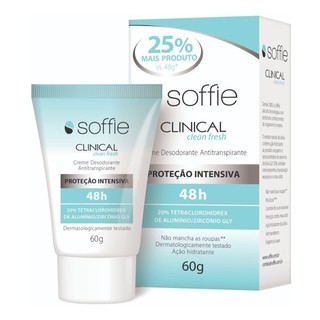 Desodorante Antitranspirante Soffie CLINICAL 48h - Clean Fresh