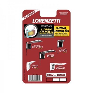 Resistência Lorenzetti Acqua duo 3065 B 7800W 220V Loren Ultra