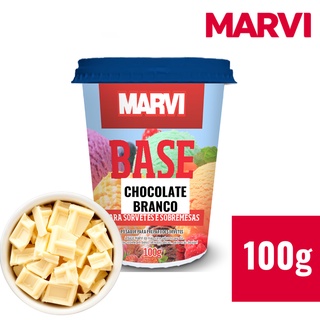 BASE PARA SORVETE 100g CHOCOLATE BRANCO - MARVI