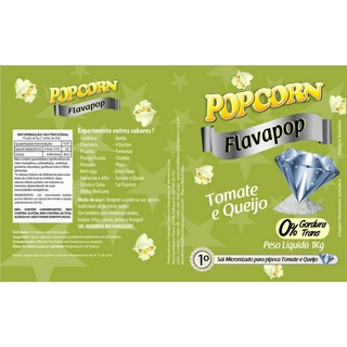 FLAVAPOP - Original de cinema - Tomate e Queijo - Micronizado Popcorn - Pct 1kg