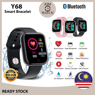 y68 relógio smartwatch Y68 relógio inteligente monitor de frequência cardíaca rastreador de fitness Bluetooth