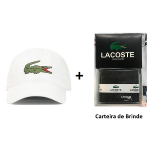 Boné Lacoste Big Croc Jacare Grande 2021 + Carteira Brinde