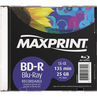 BD-R Blu-ray Gravável 25GB/135min