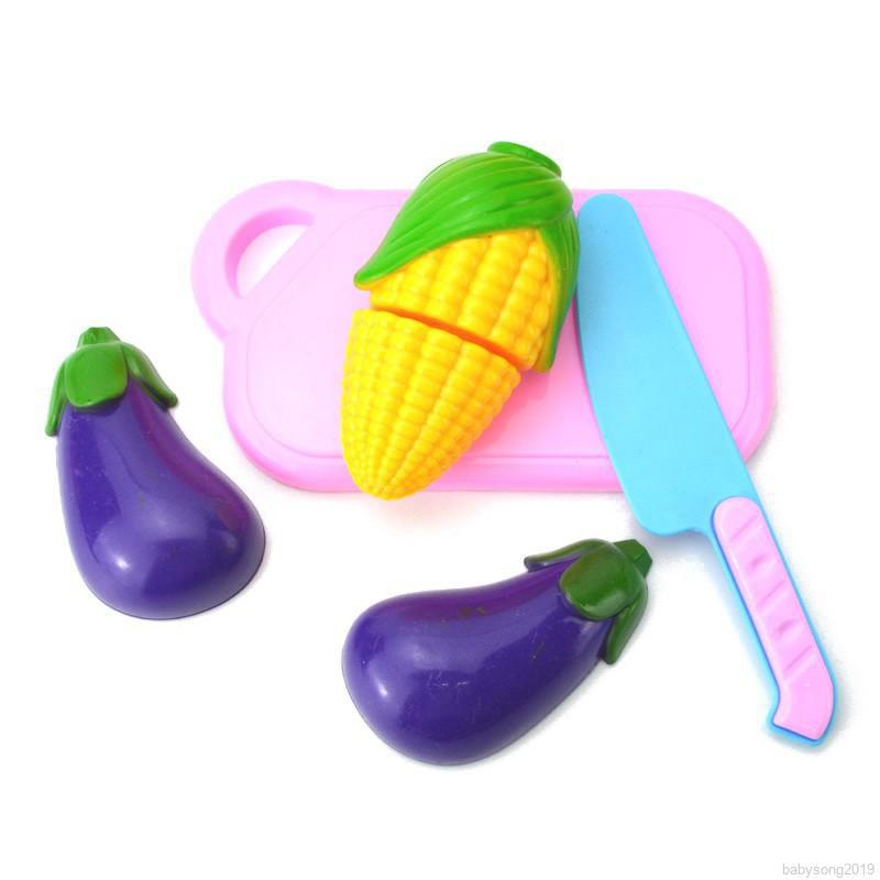 Crianças Corte De Plástico Vegetais Frutas Bebês Brinquedos De Cozinha Educativos Infantis (5)
