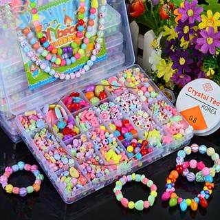 Brinquedos educativos para crianças DIY colar pulseira meninas joias artesanais miçangas presentes para crianças