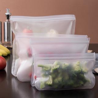 Bolsa de Armazenamento em Silicone SEM BPA / Saco para Guardar Alimentos/Vegetais em Geladeira/Refrigerador/Congelador (3)