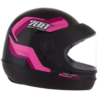 capacete de moto Motoboy Novo Sm Sport 788 Moto San Marino Pro Tork preto e rosa