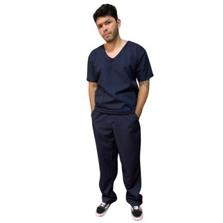Calça do Pijama Cirúrgico Masculino Hospitalar Scrub Gola V Médico Enfermeiro Dentista Farmacêutico (1)