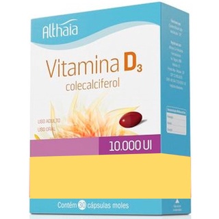 Vitamina D 10000 UI c/30 colecalciferol saúde imunidade pandemia homem mulher