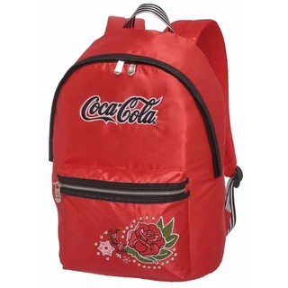 Mochila Escolar Juvenil Costas Coca Cola Vermelha Vintage Flor Pacific