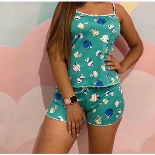Conjunto Pijama Feminino Baby/Short Doll Adulto Qualidade Premium