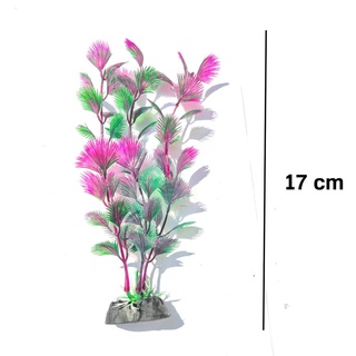 Planta Artificial Aquario 17cm roxa Enfeite e Decoração