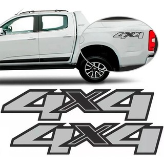 Kit Adesivo Lateral Gm Chevrolet S10 4x4 Emblema 2013 A 2020