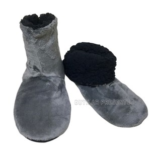 Pantufa Bota Sapato Adulto Masculino Antiderrapante Com Pelinho Dentro Bem Quentinho Outono Inverno (3)