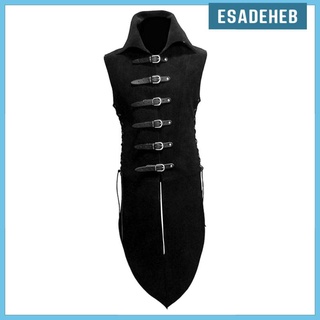 Mens Medieval Cosplay Vest Waistcoat Retro Style Cosplay Costume Clothes