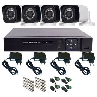 Kit Monitoramento Residencial E Comercial 4 Câmeras
