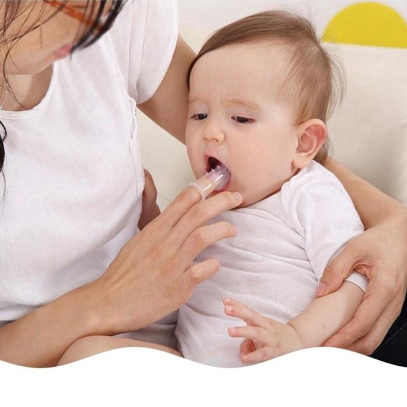 Escova De Dentes De Dedo Para Bebê Macia Seguro Mordedor Treinamento Para Bebê Crianças (5)