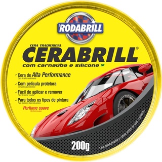 Cera Protetora Automotiva Cerabrill 200 Gr Rodabrill com Carnaúba e Silicone