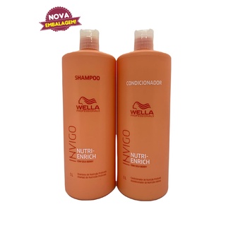 Kit Shampoo + Condicionador Invigo: Nutri-Enrich Wella 1000mL - Produto 100% ORIGINAL (1)