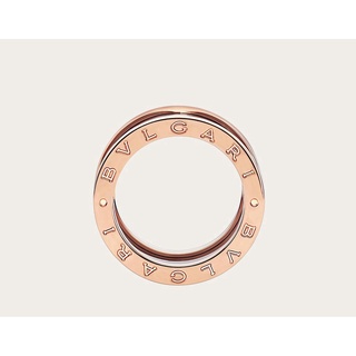 Top Seller Best Bg B.zero1 4 E 18 Kt Anel De Ouro Rosa Com Espiral De Cerâmica Preta Sem Caixa (5)