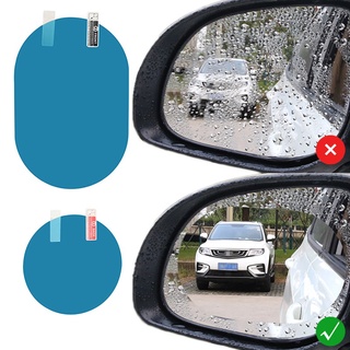 2Pcs Anti Fog Rainproof Car Rearview Mirror Rain Clear View Film