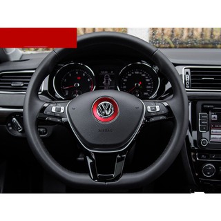 Ceyes Volante Car Styling Emblema Decorativo Círculo Anel Acessórios Caso Para Volkswagen VW Golf 4 5 Polo Jetta Mk6 Cobre (4)