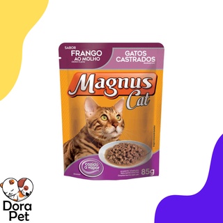 Sachê Magnus Cat para Gatos Castrados Frango ao Molho 85gr