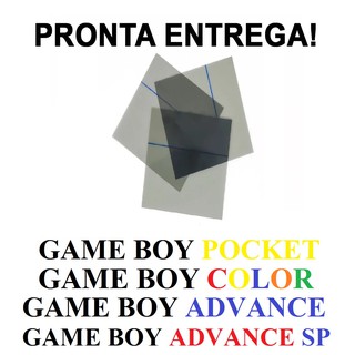 Película Polarizada Game Boy, Game Boy Pocket, Game Boy Color, Game Boy Advance Clássico e Game boy Advance SP