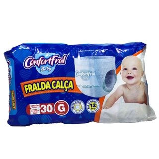 Fralda Descartável Calça Infantil Pants Confort Fral Baby Shortinho G C/ 30 Un