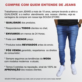 Kit 3 Calças Jogger Jeans e Sarja Masculina Com LYCRA Preta Jeans Camuflado Com Elástico e Cordão (2)