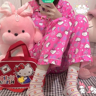 Conjunto De Pijama Feminino Manga Longa/Tamanho Grande/Hello Kitty