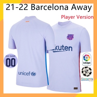 Camisa Barcelona Away Player Version 21-22 Grau: AAA Camisa de Futebol Barcelona para Homem
