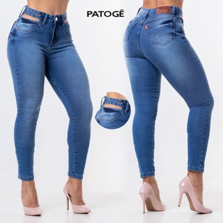 Calça Jeans Claro Patogê (Com abertura lateral)