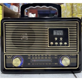 Rádio AD 6083BT Retrô Vintage Am Fm Sw Usb Pen Drive Aux P2 Bluetooth