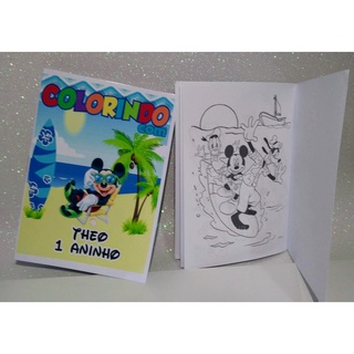 Livro de colorir personalizado Mickey - 14x21cm