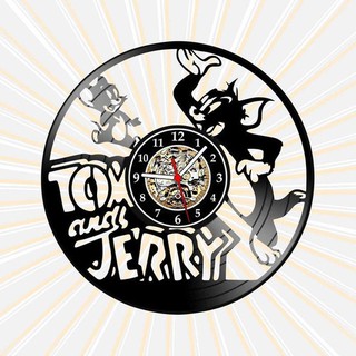 Relógio Tom Jerry Desenho Filmes Infatil Tv Nerd Vinil Lp