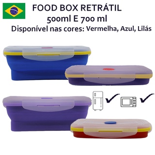 Pote Retrátil para marmita - Food Box / Marmitex / Armazenamento de comida