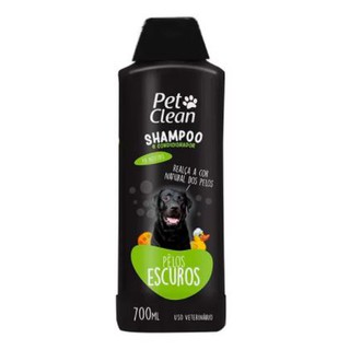Shampoo e Condicionador para Cachorro e Gato - Pet Clean pelos escuros