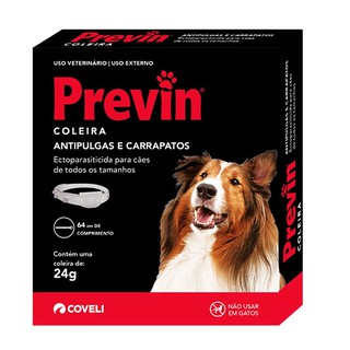 Coleira anti pulga e carrapato para cães Previn 64cm Coveli