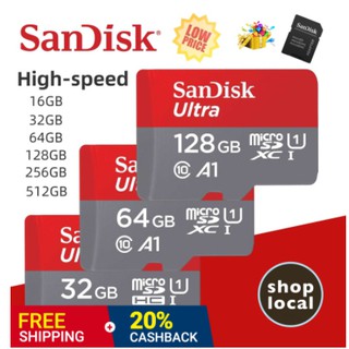 Sandisk Cartão De Memória Micro Sd 100mb / S Ultra A1 Classe 10 Flash Drive Usb Câmera Do Telefone Pc cartão memória