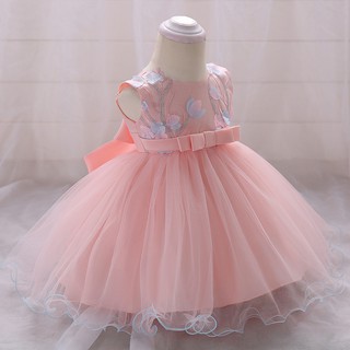 MQATZ 2022 Vestido De Princesa Floral Com Renda Para Casamento/Festa/Dama De Honra 3-24 Meses (4)